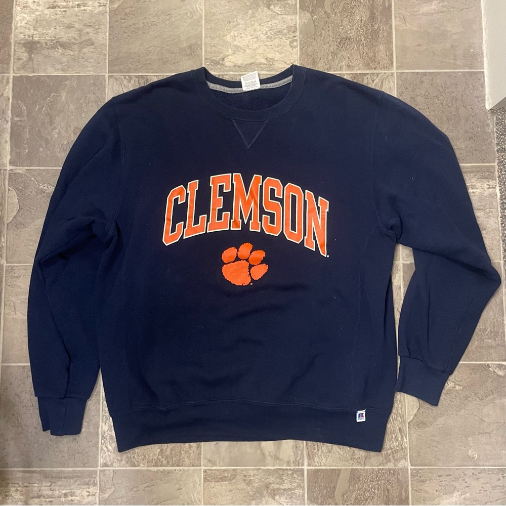 Russell Athletic Clemson University crewneck pullover sweatshirt